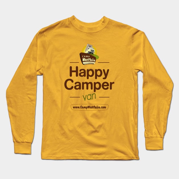 Happy Camper Van, light Long Sleeve T-Shirt by CampWestfalia